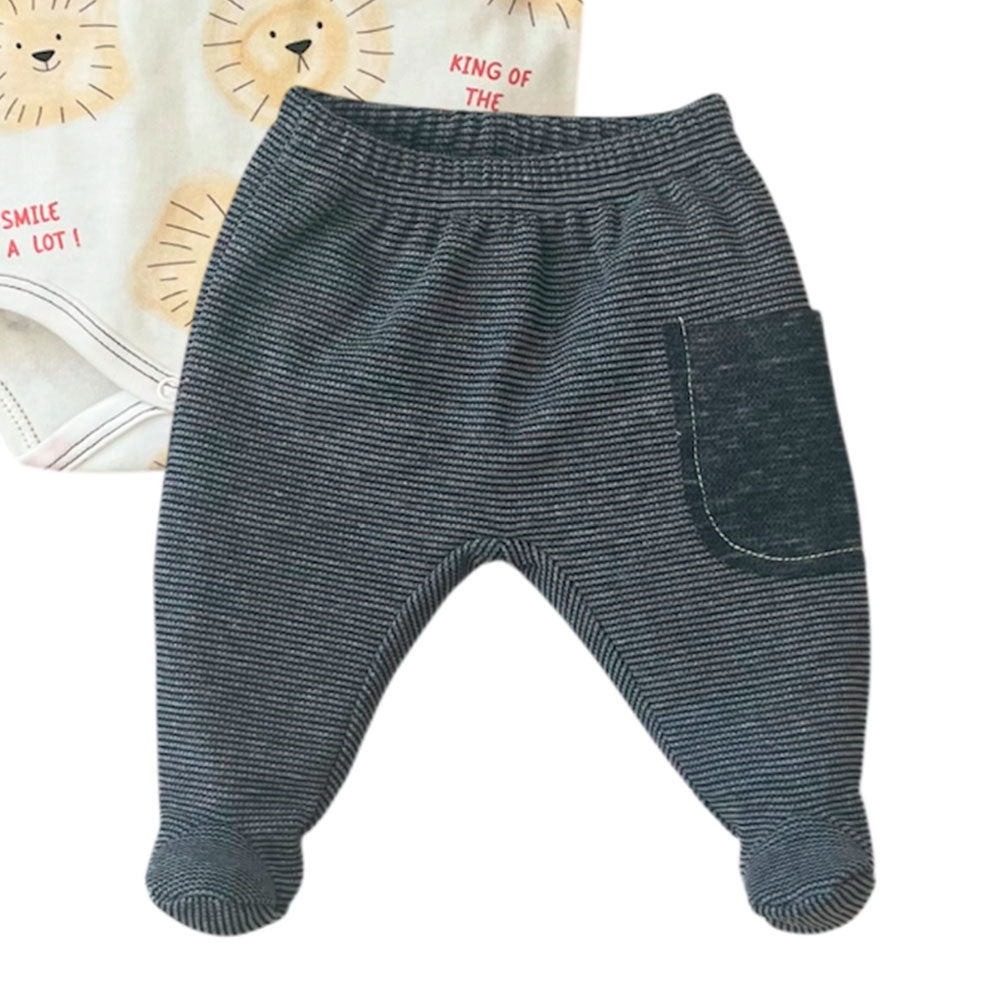 Conjunto Bebê Menino Body Longo e Calça Leão - Tilly Baby
