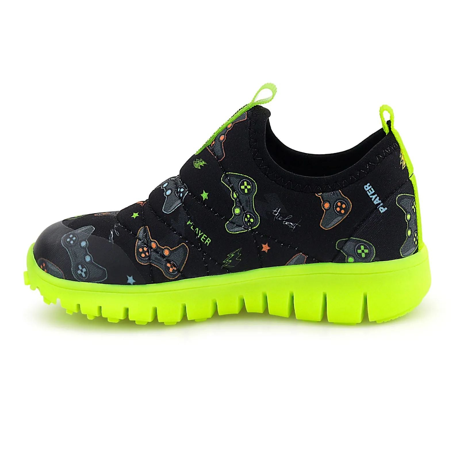 Tênis Infantil Super Flexível Player Preto/Verde - Novopé