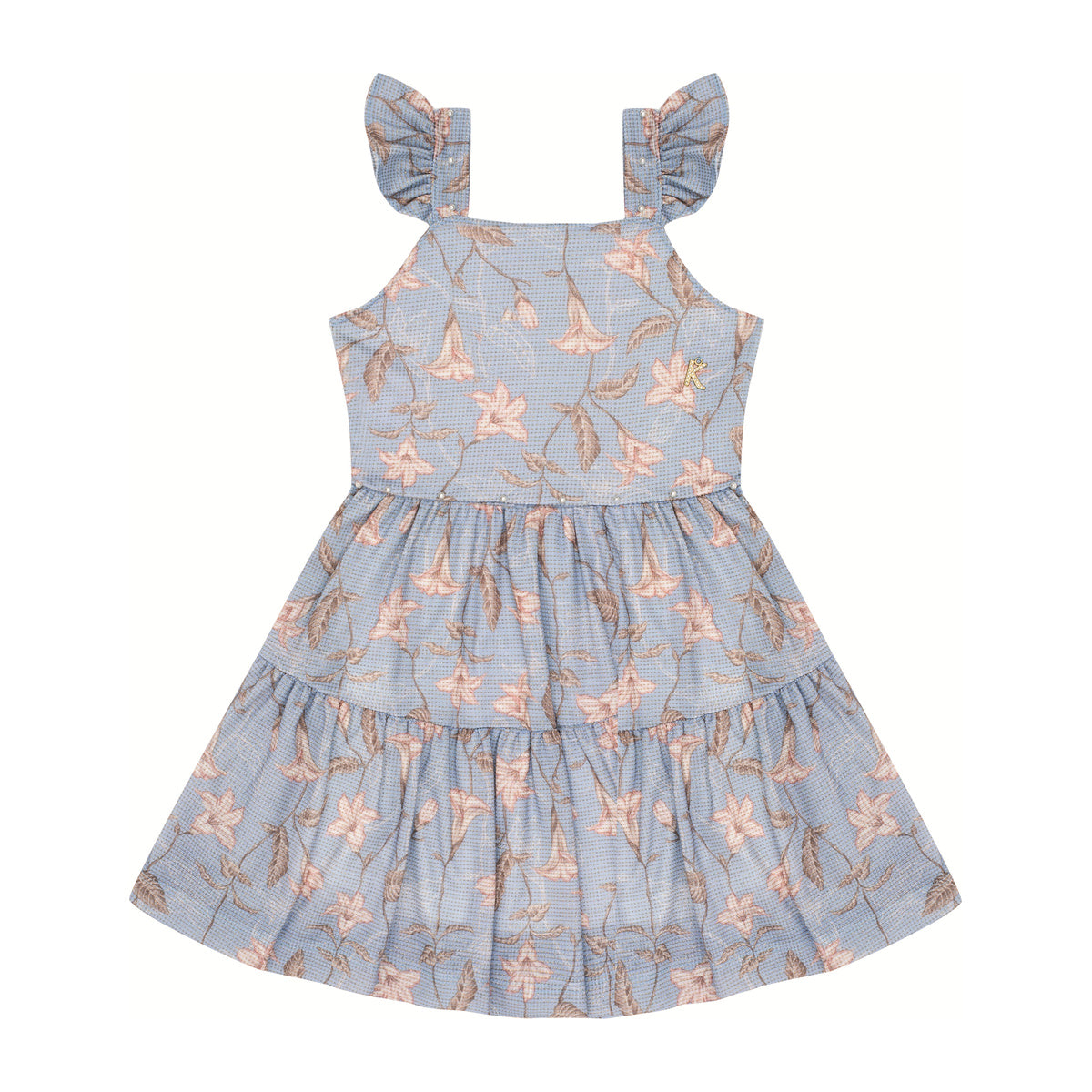 Vestido Floral Laço Infantil - Kiki Xodó