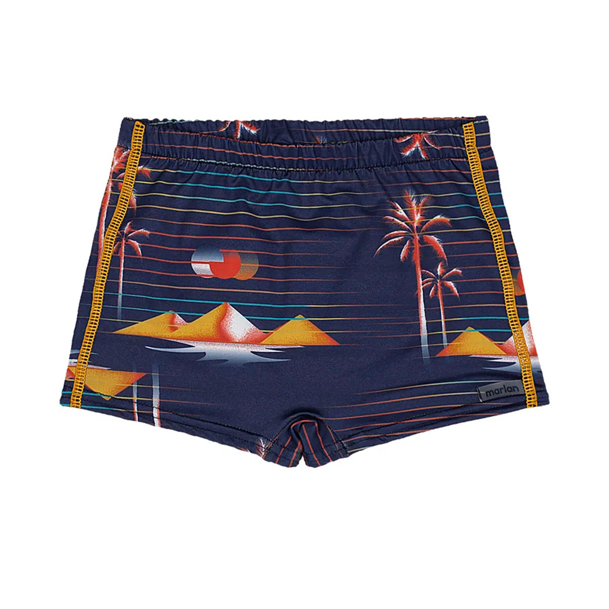 Sunga em Malha Com Proteção UV 50+ Marinho - Marlan