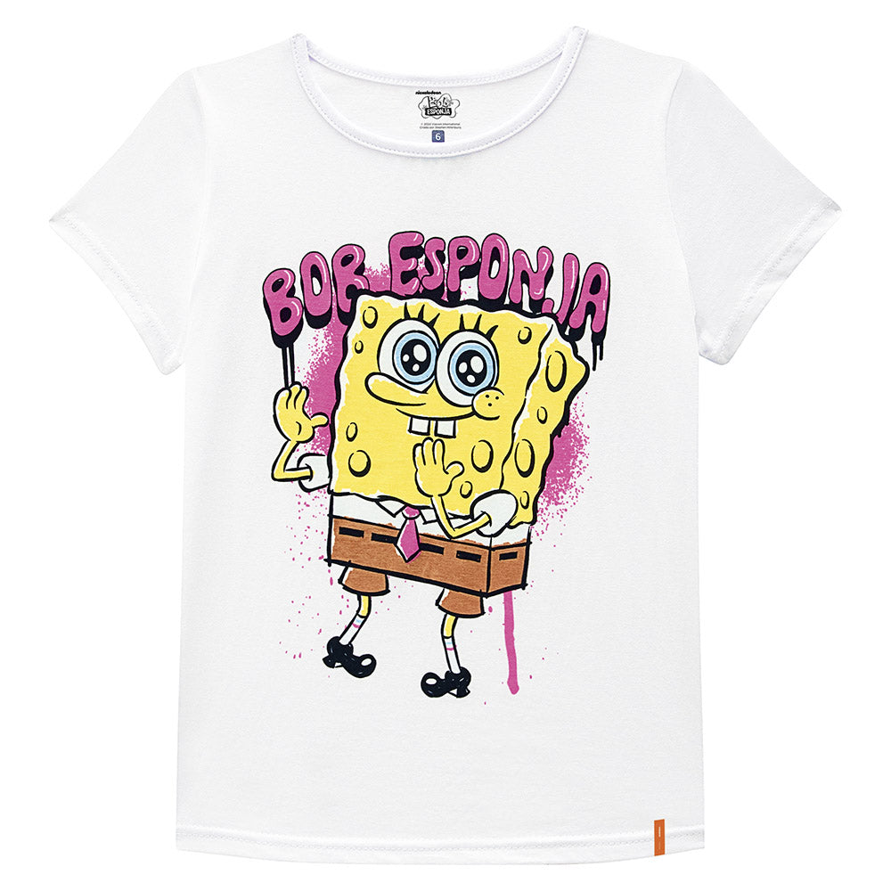 Blusa Infantil Menina Estampa Bob Esponja - Malwee Kids