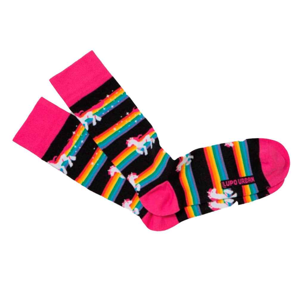 Meia Cano Alto Infantil Menina Unicórnios - Lupo