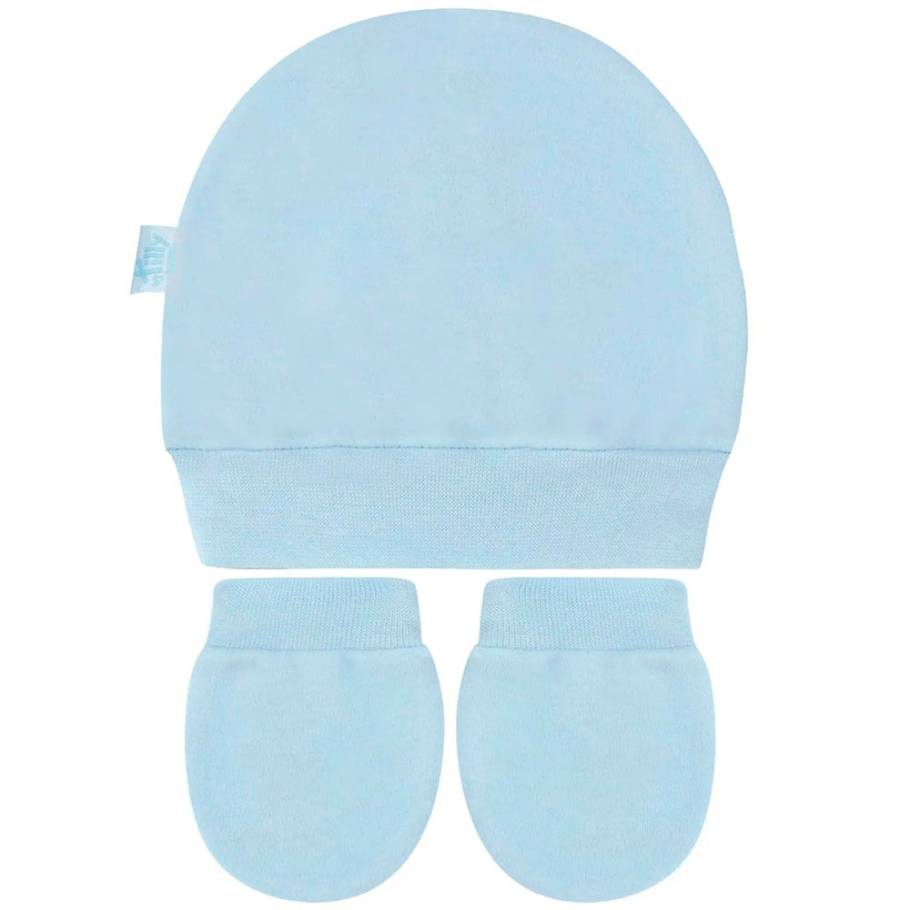 Kit Touca e Luva Para Bebê em Suedine - Tilly Baby