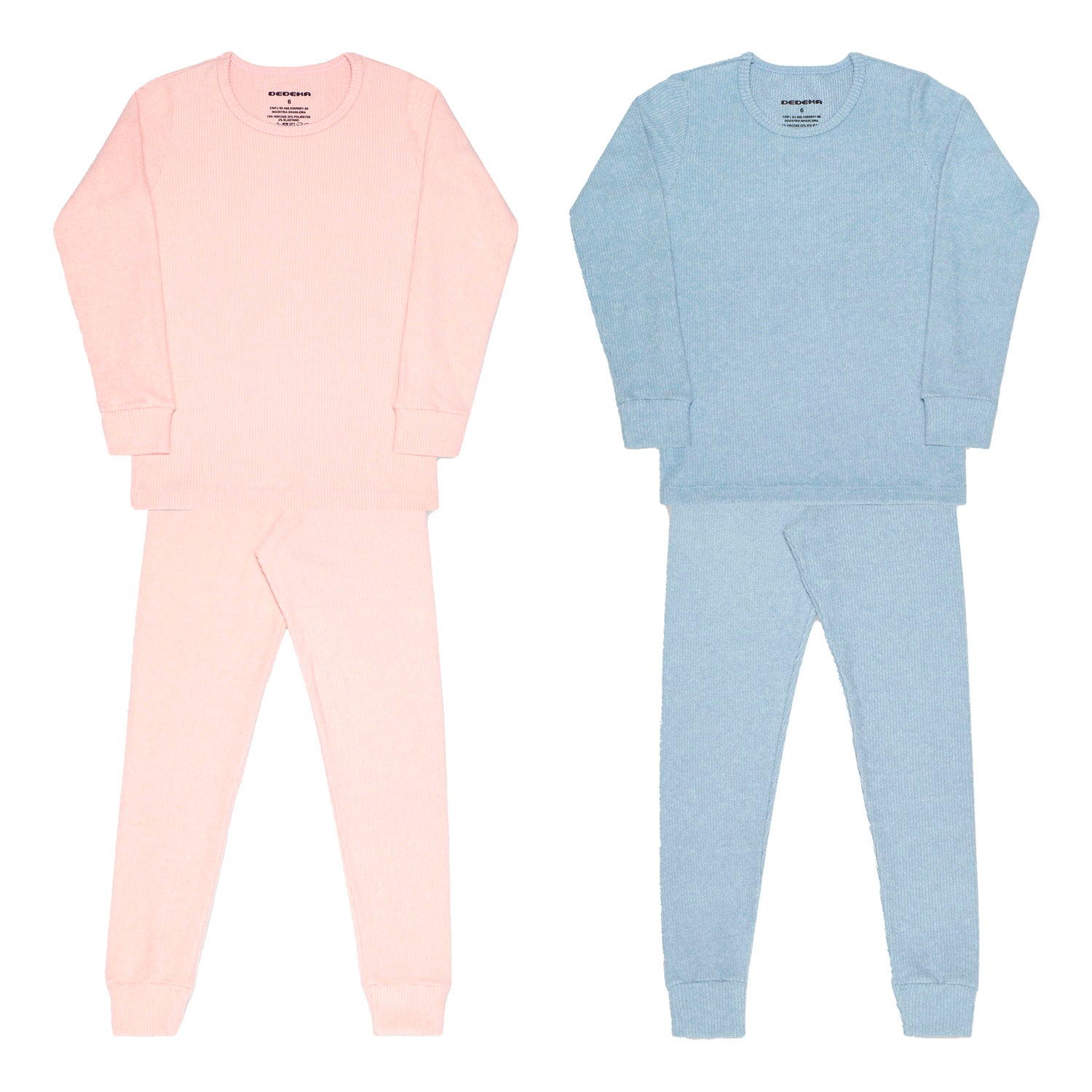 Conjunto Pijama Melange Canelado Infantil - Dedeka
