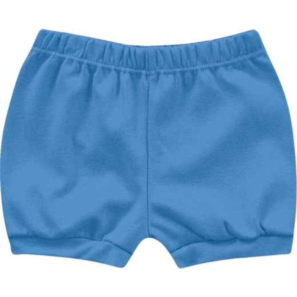 Short Cobre Fralda Suedine Bebê Menino Azul - Kiko Baby
