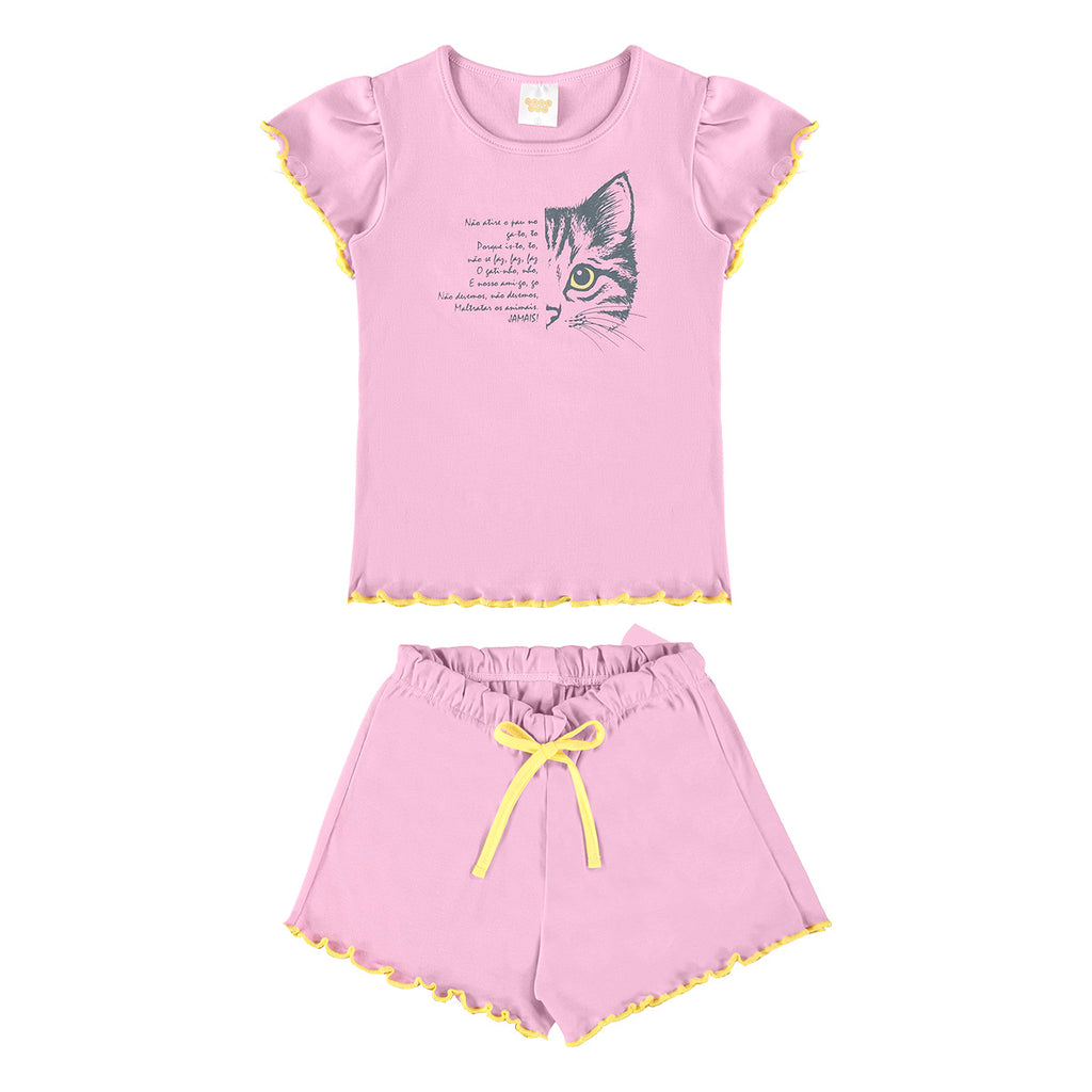 Pijama Ribana Infantil Feminino Cat - Have Fun