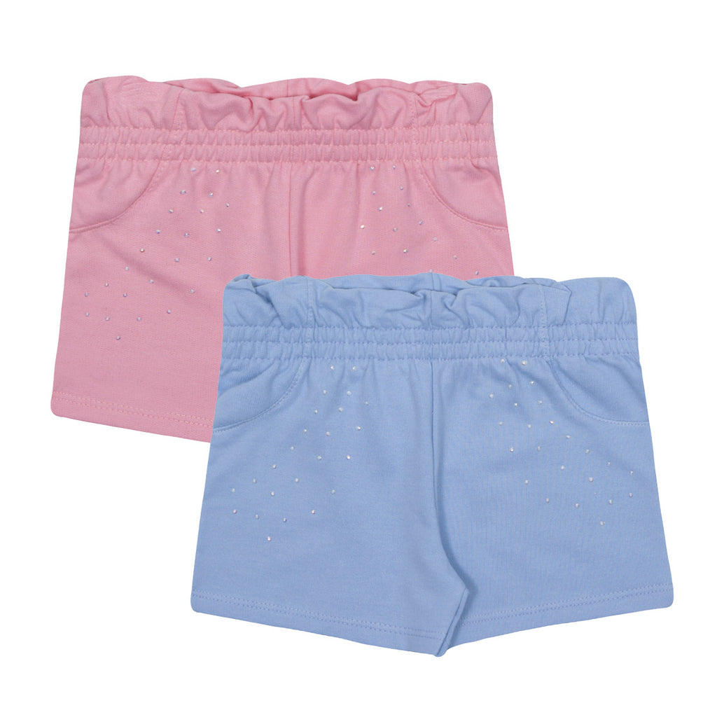 Short Infantil Menina em Moletinho Strass - Kiko e Kika
