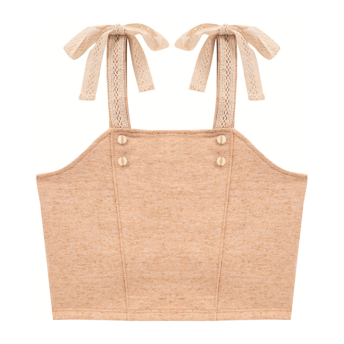 Conjunto Blusa com Renda e Shorts Social Linho - Kiki Xodó