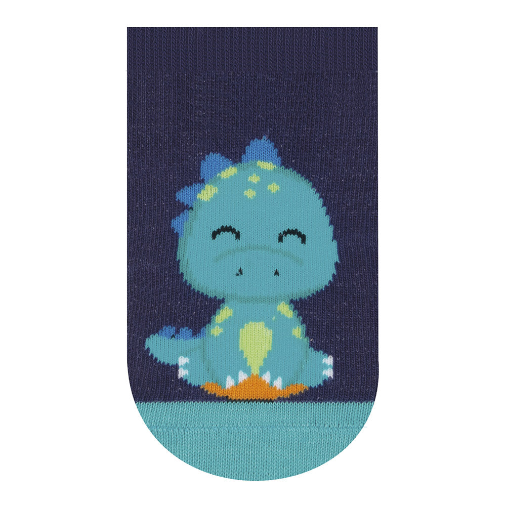 Kit 3 Pares Meia Cano Curto Bebê Menino Dinos - Selene