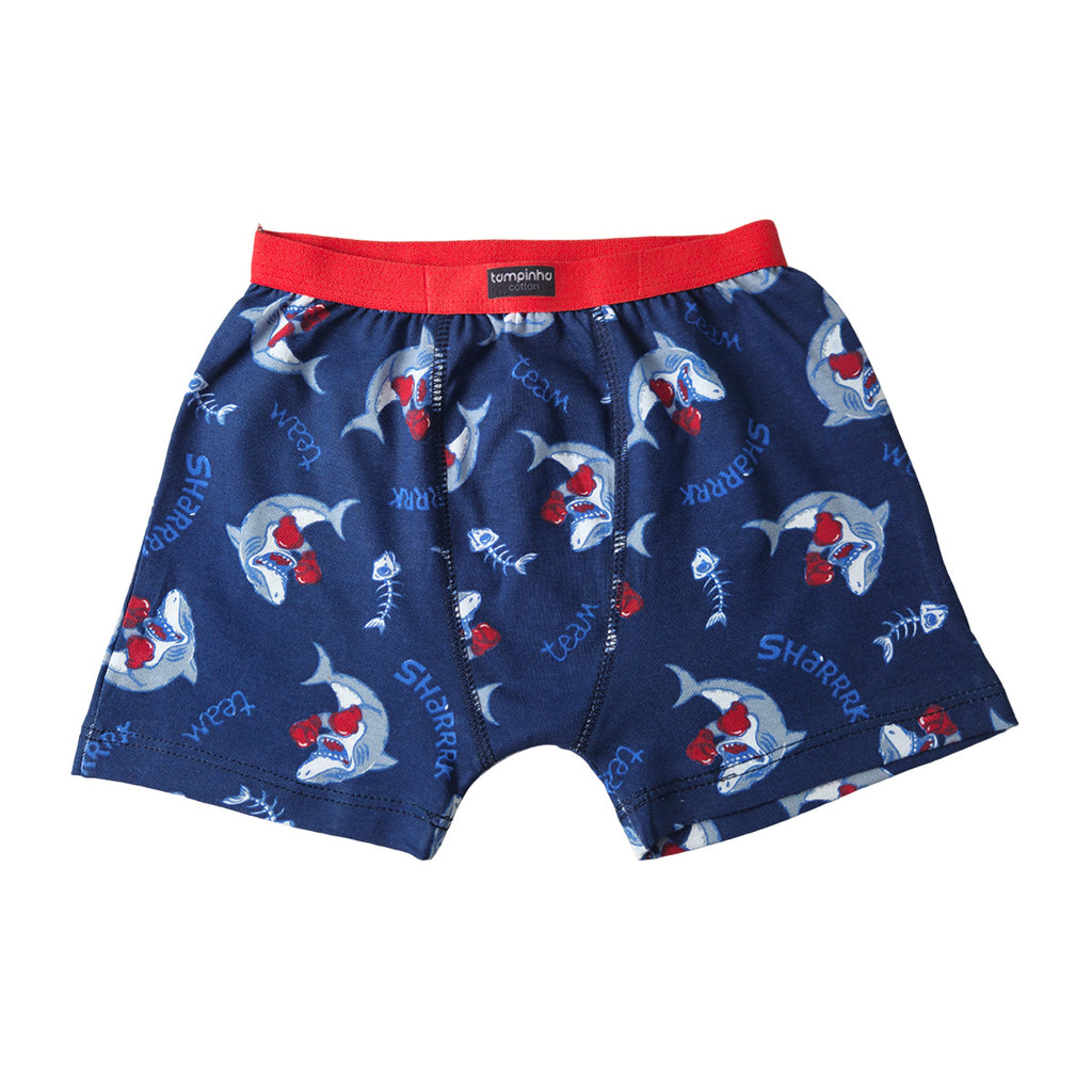 Kit C/3 Cuecas Boxer Infantil Estampas Sortidas - Tampinha