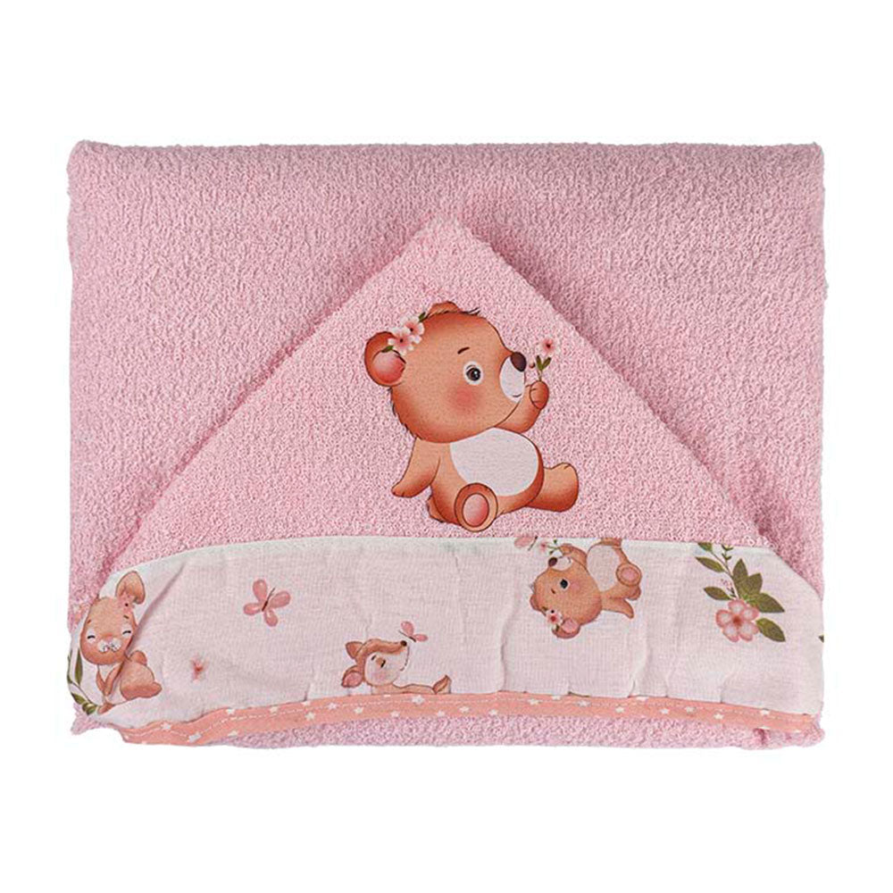 Toalha de Banho C/ Forro de Fralda 67CMX90CM Ursa - Bublim
