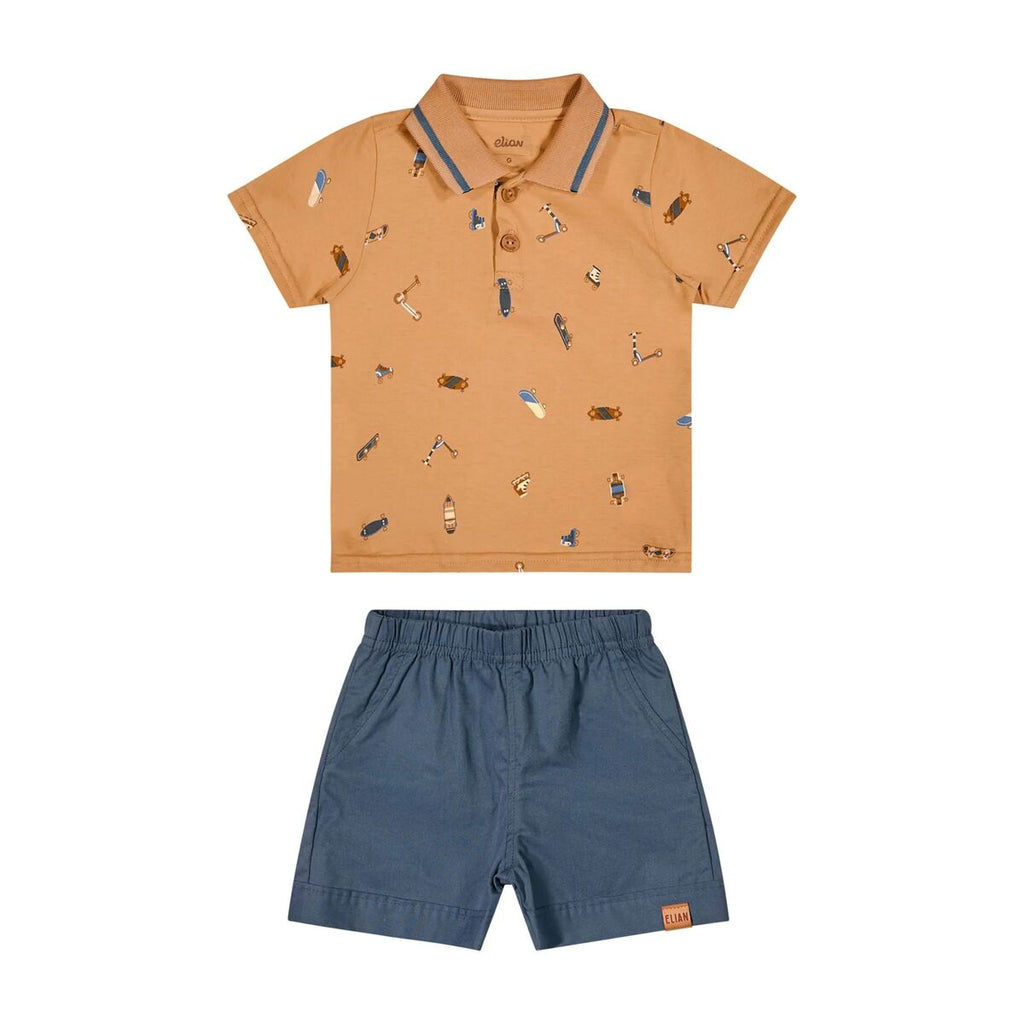 Conjunto Bebê Menino Com Camisa Polo - Elian