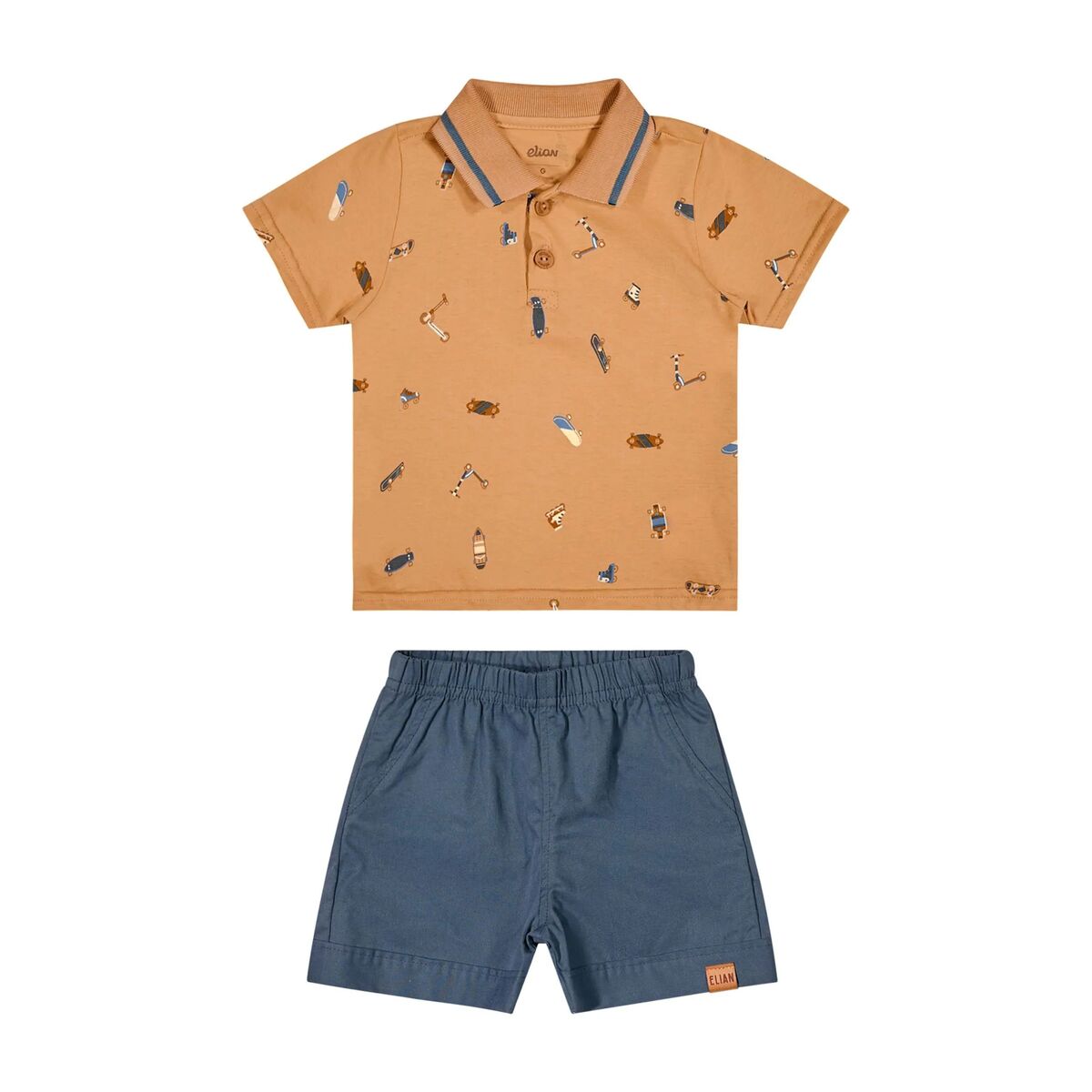Conjunto Bebê Menino Com Camisa Polo - Elian