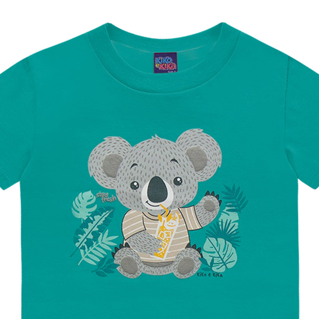 Camiseta Manga Curta Bebê Menino Coala - Kiko e Kika