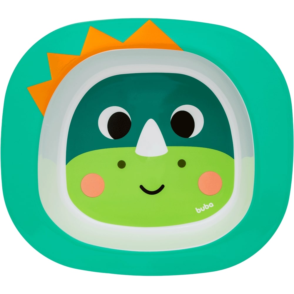 Kit Refeição Prato Raso, Bowl e Copo Buba Zoo Dino - Buba