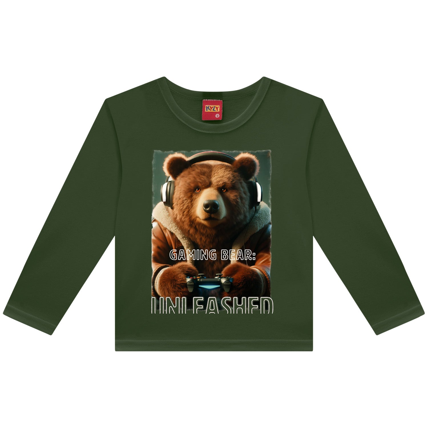 Camiseta Infantil Menino Manga Longa Urso - Kyly