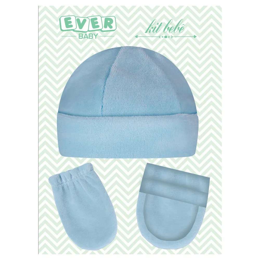 Kit Touca, Luva e Sapatinho RN 3 Peças em Plush - Everly