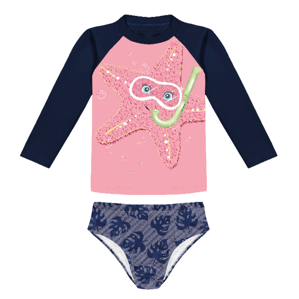 Conjunto Infantil C/ Proteção UV50+ Estrela - Kiko e Kika