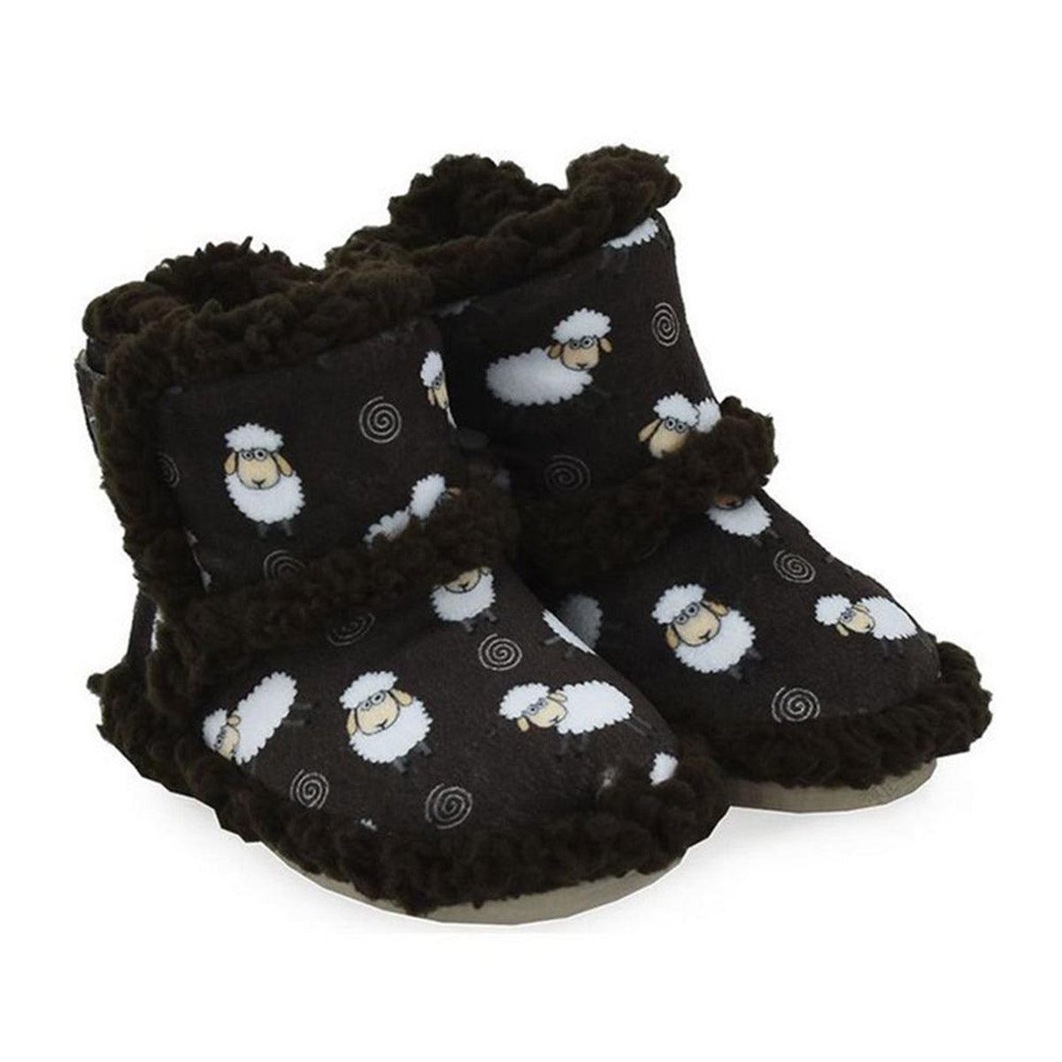 Pantufa Botinha Bebê Ovelhas Sola Emborrachada - Ferpa