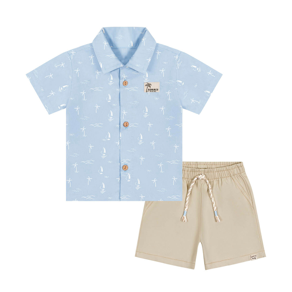 Conjunto Bebê Menino Camisa e Bermuda Summer - Divertto