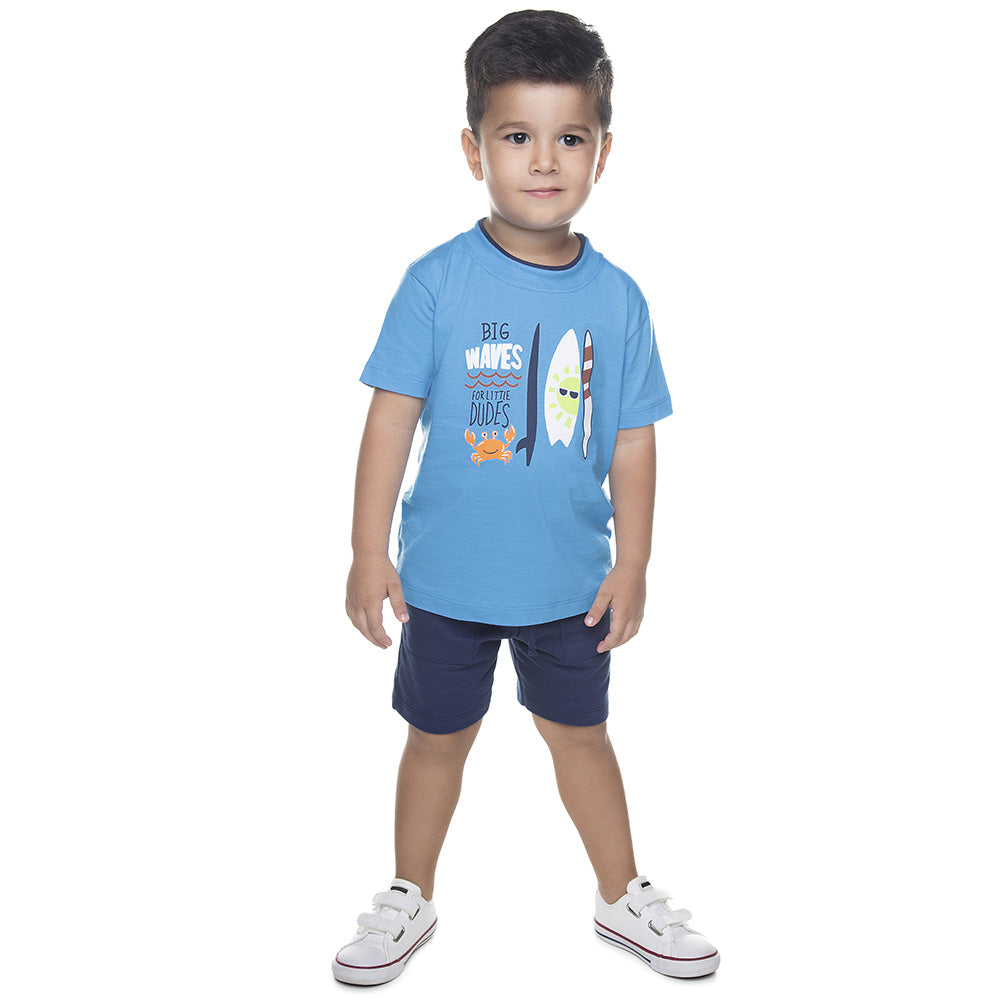 Camiseta Manga Curta Infantil Menino Big Waves - Have Fun