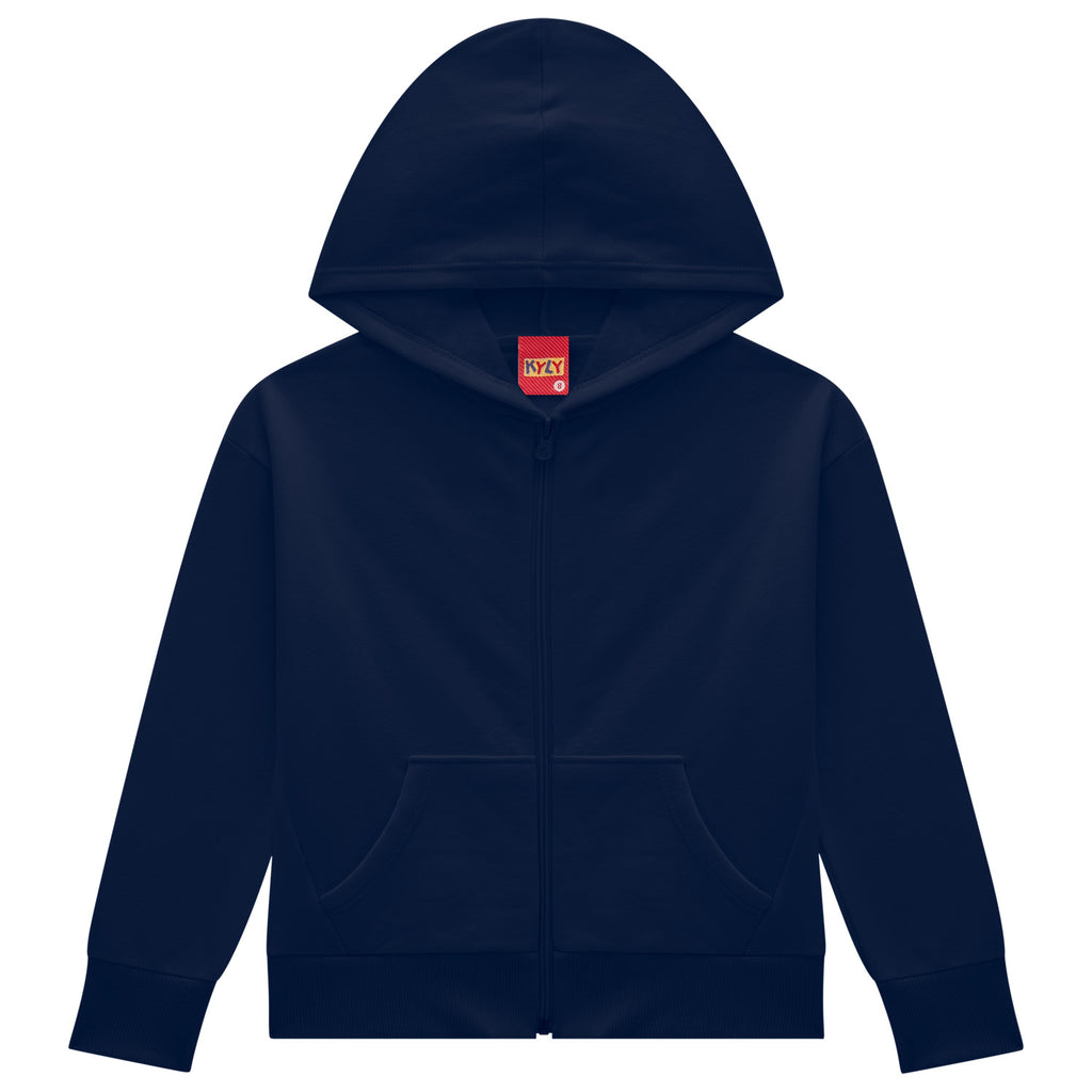 Jaqueta Infantil Unissex Moletom Peluciado Com Capuz - Kyly