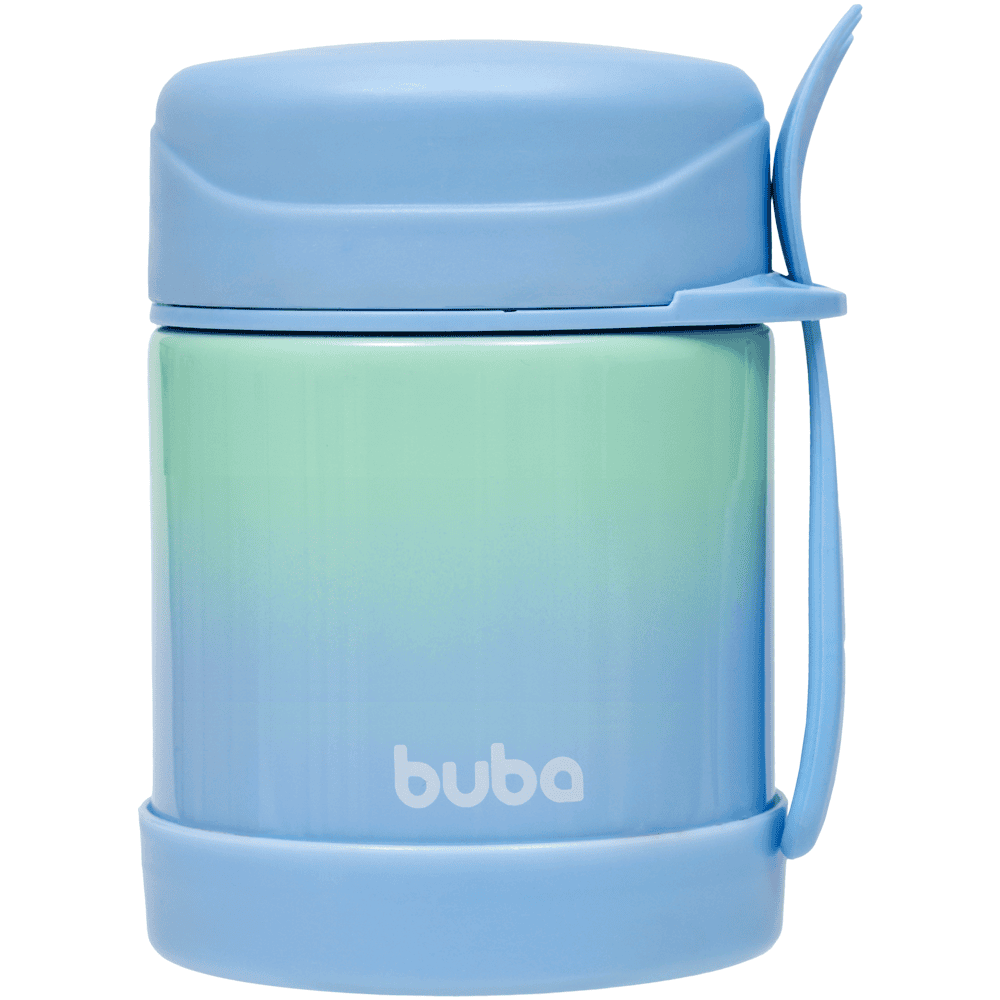 Pote Térmico Infantil Inox Com Garfo Degradê - Buba