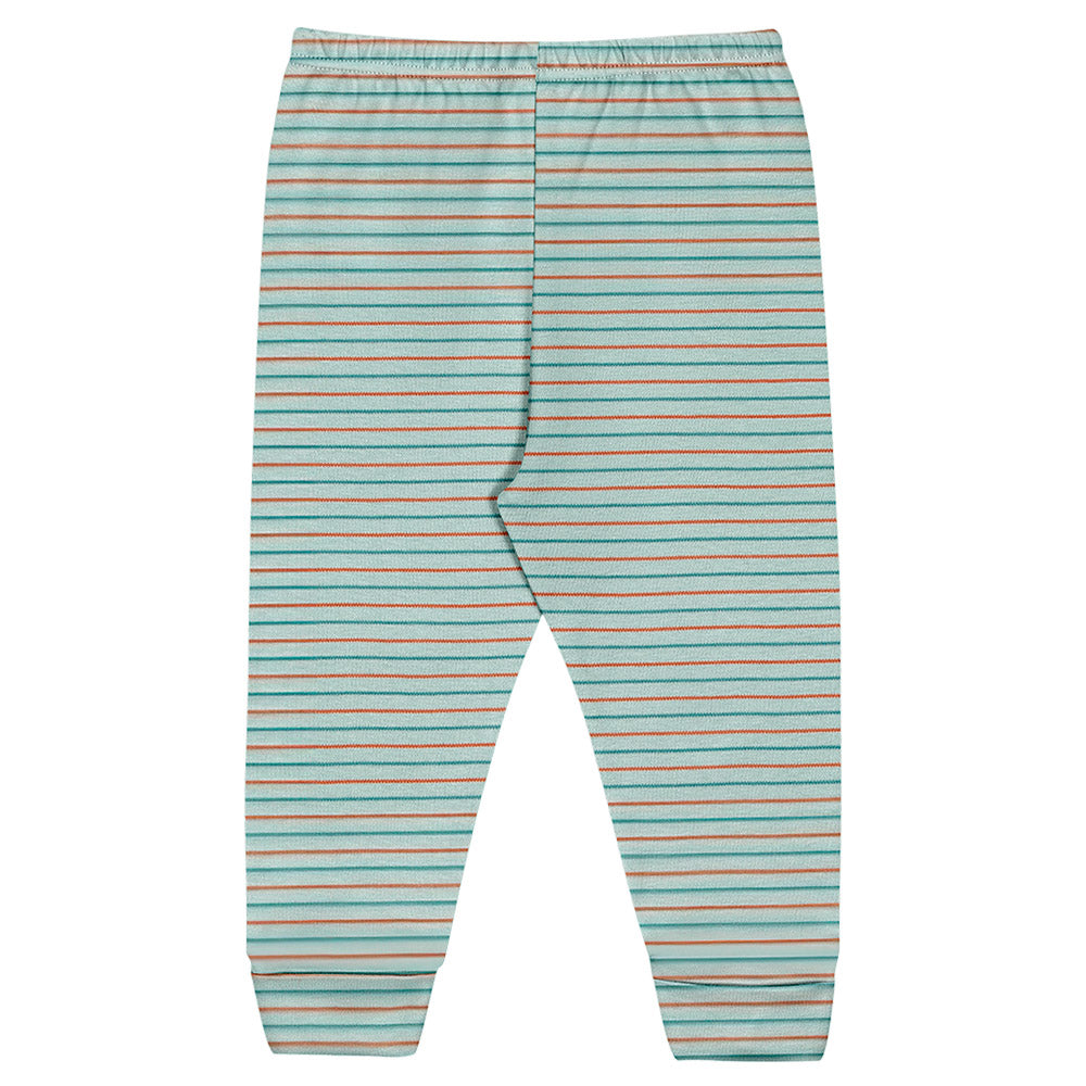 Calça Bebê Menino Suedine Verde Listras - Kiko Baby