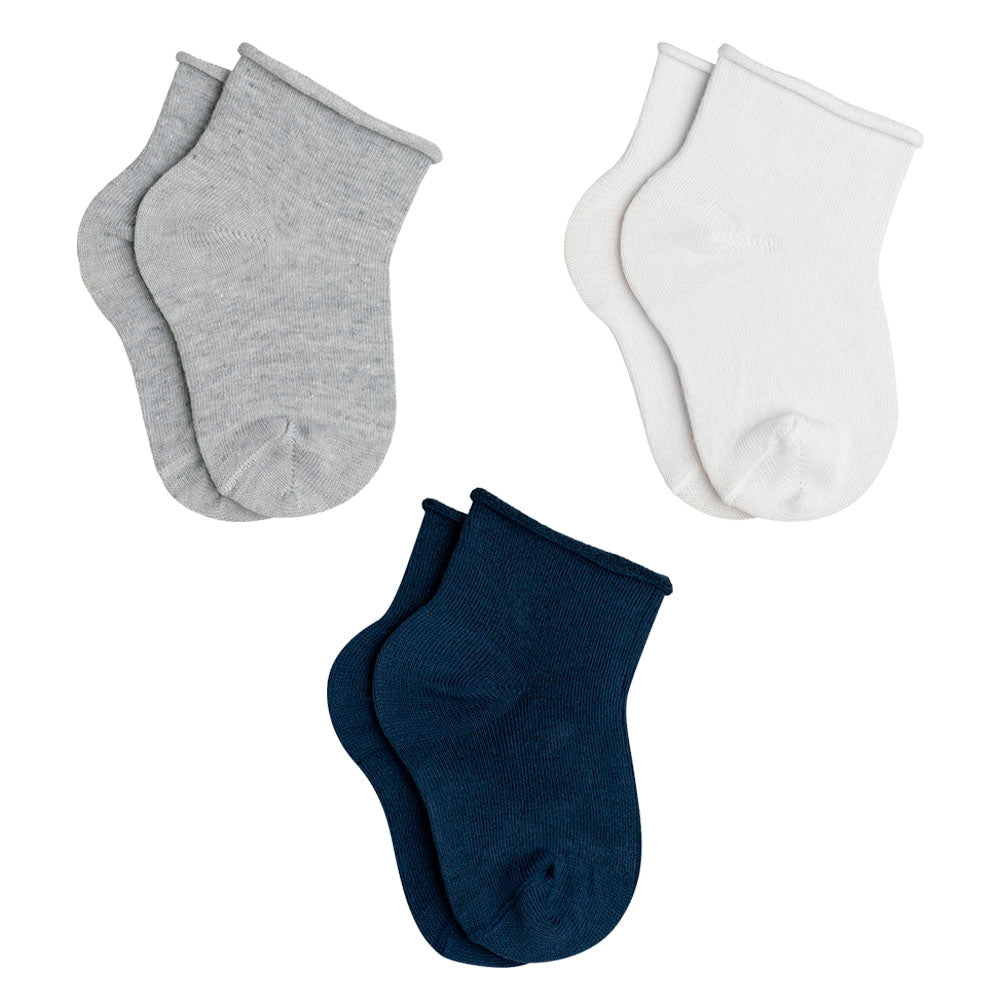 Meia Cano Médio Sem Punho Bebê Unissex Lisa - Lupo