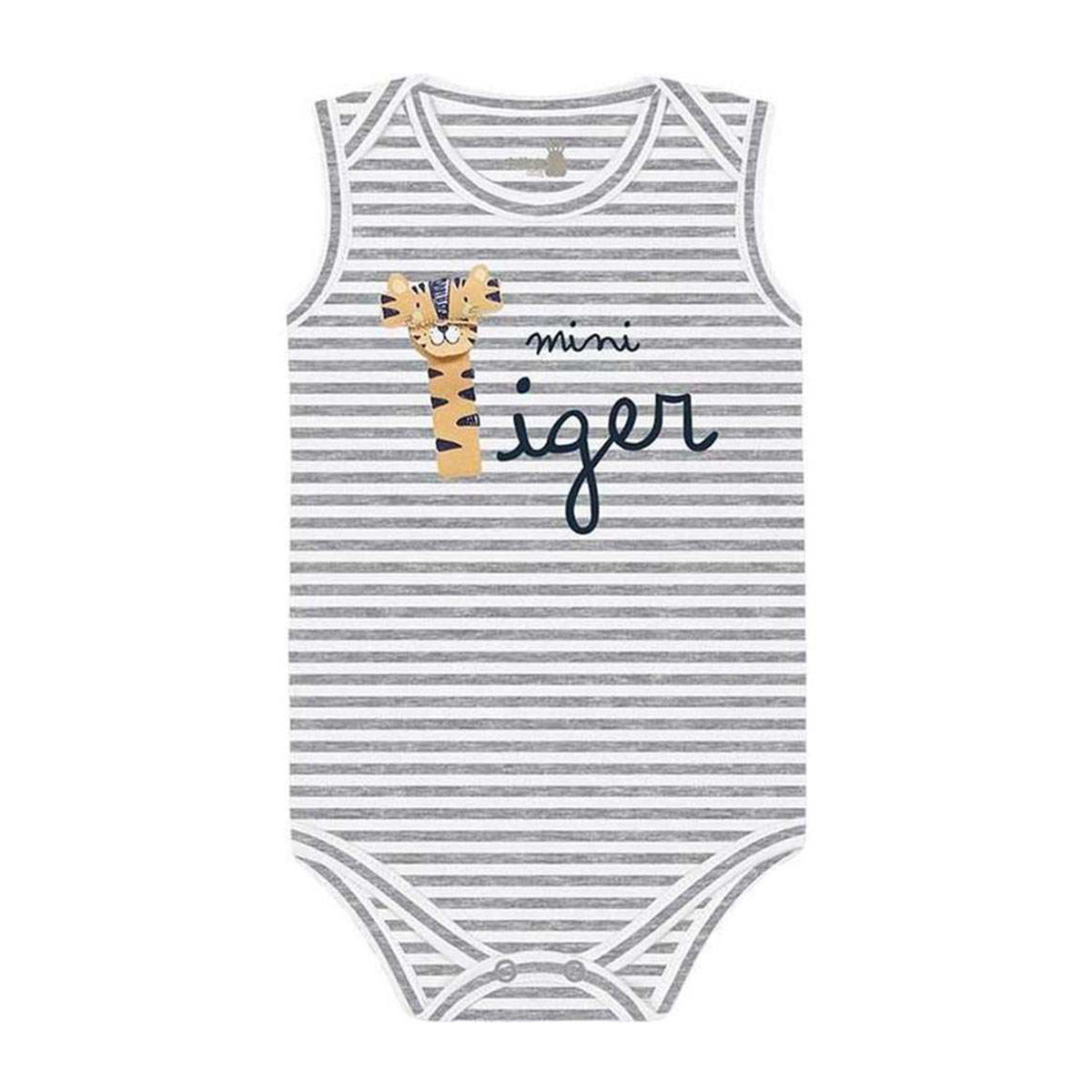 Body Regata Bebê Menino Mini Tiger - Kiko Baby