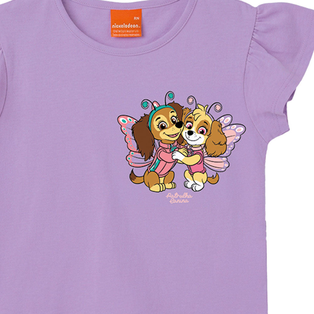 Blusa Box Infantil Menina Patrulha Canina Lilás - Malwee Kids