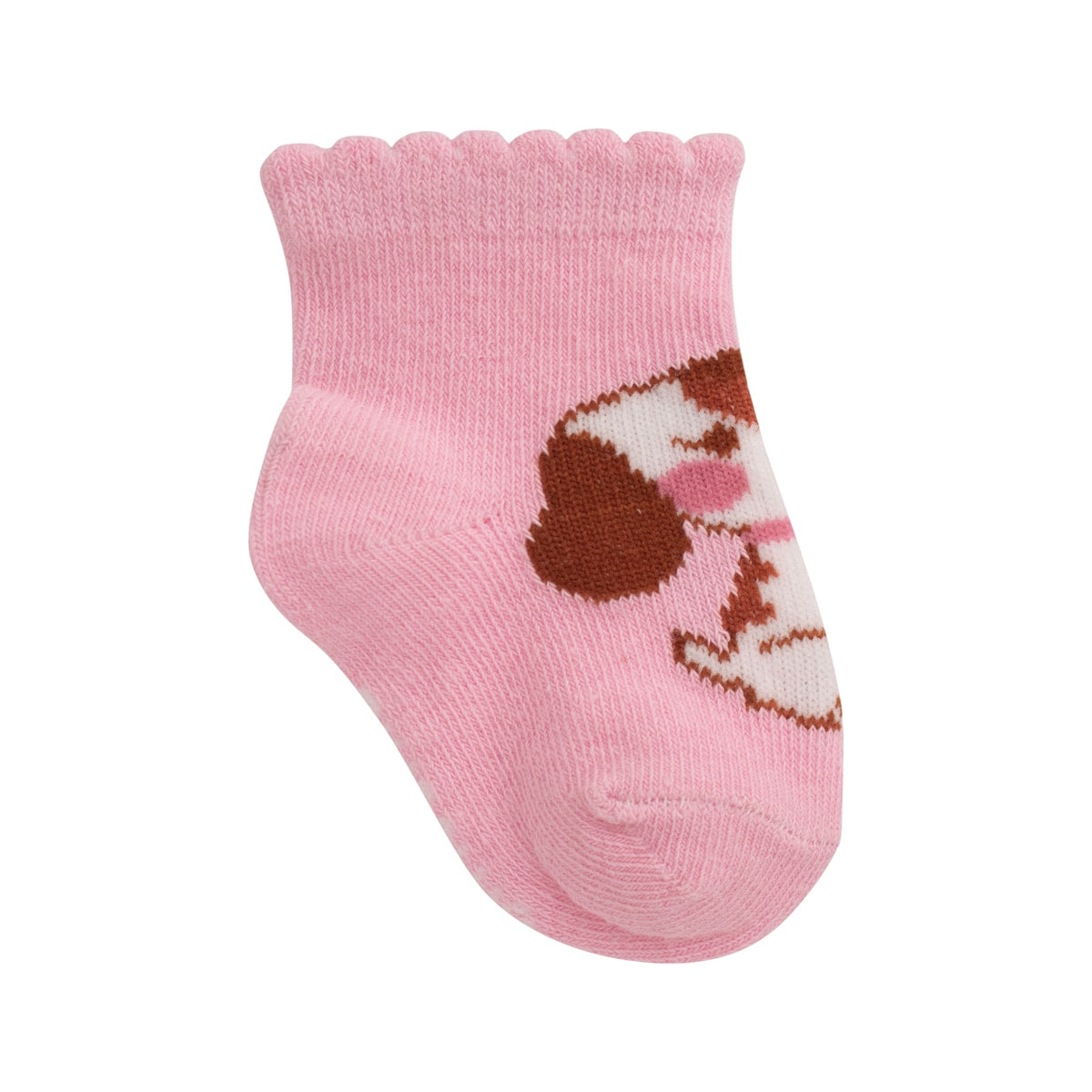 Kit 3 Pares Meia Cano Médio Bebê Menina RN Cachorro - Pimpolho