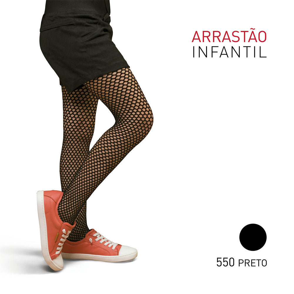 Meia-Calça Infantil Arrastão - Selene