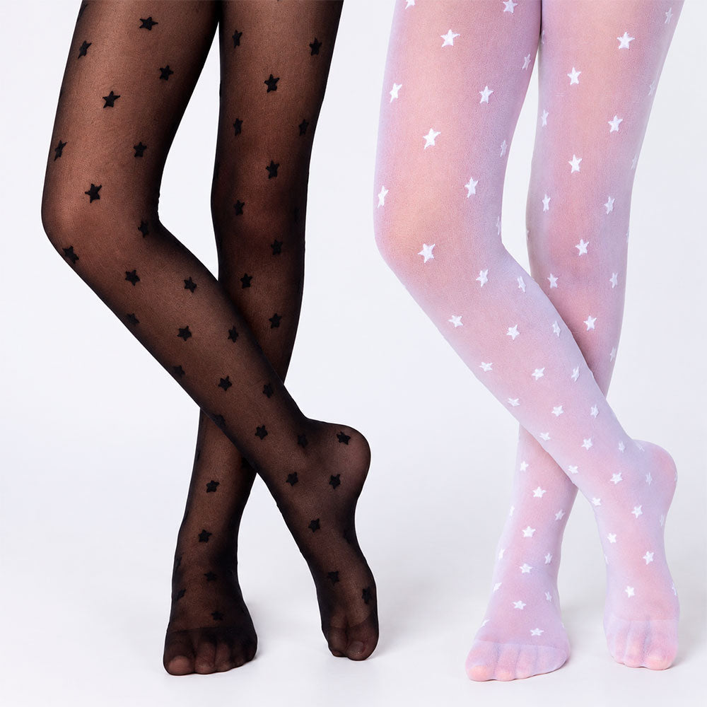 Meia-Calça Fio 20 Fina Infantil Menina Estrelinhas Lobinha - Lupo