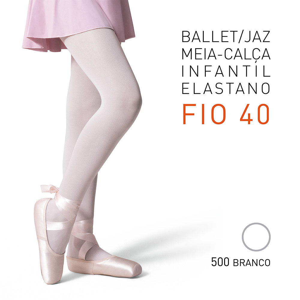 Meia-Calça Fio 40 Infantil Menina Elastano Ballet e Jazz - Selene
