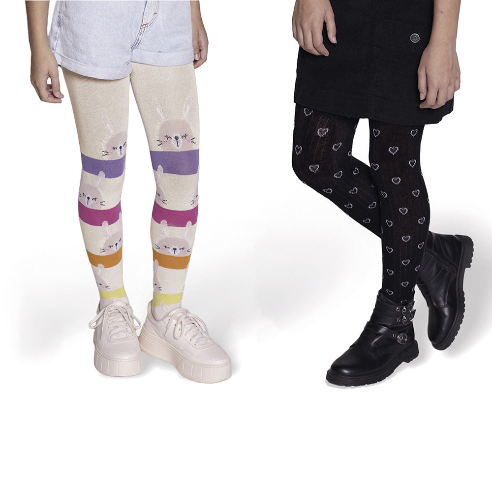 Meia-Calça Fio 80 Infantil Menina Algodão Estampada - Selene