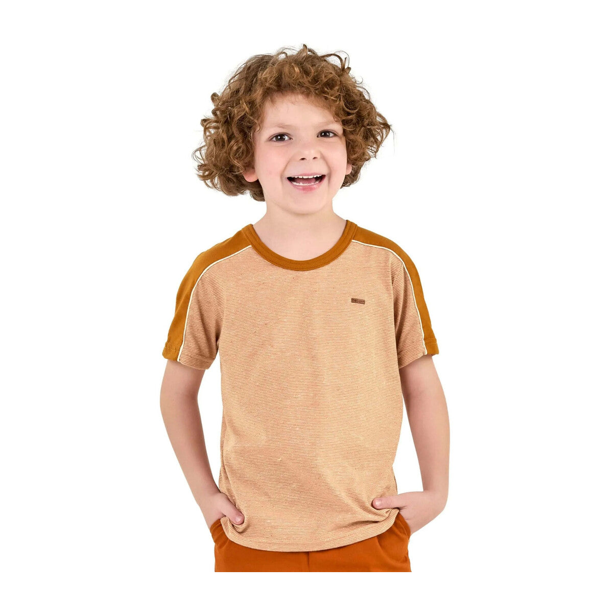 Camiseta Curta Infantil Menino Meia Malha Botonê - Elian