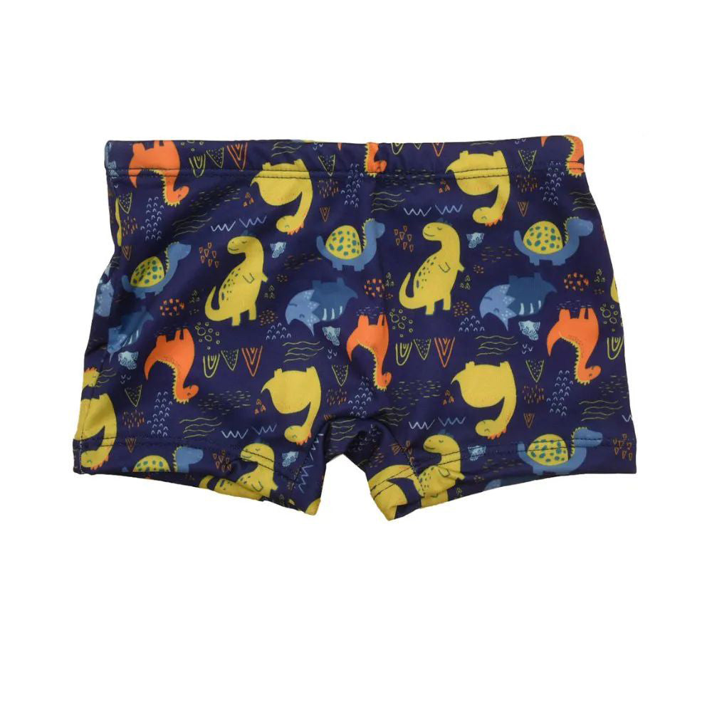 Sunga Boxer Bebê Dino Com Proteção UV 50+ Marinho - Everly
