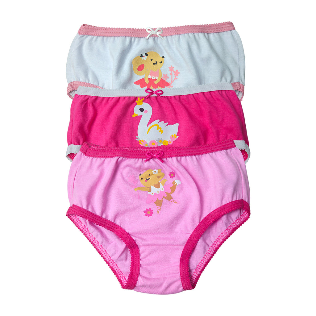 Kit C/3 Calcinhas Infantil Estampas Sortidas - Tampinha