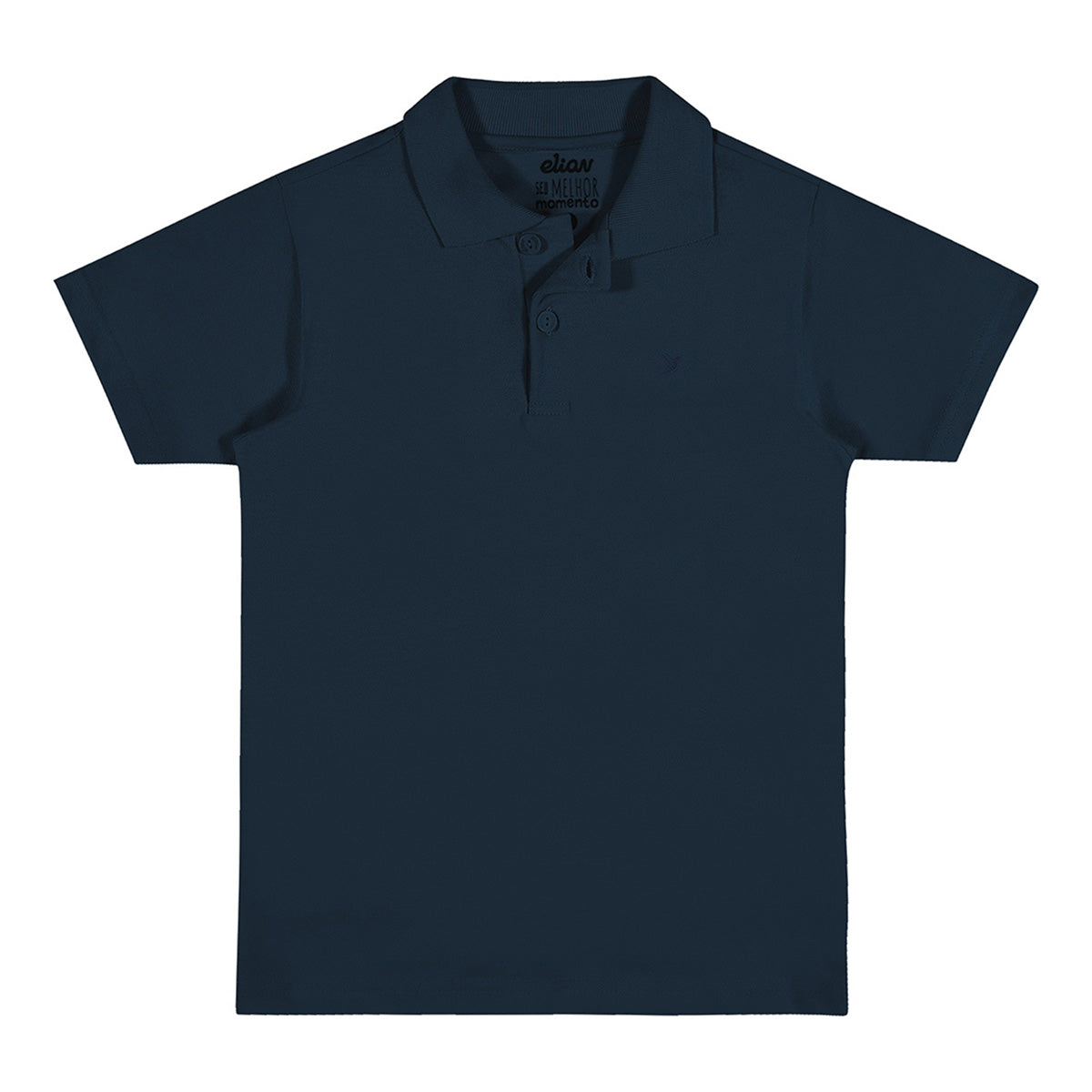 Camisa Polo Infantil Lisa em Meia Malha Penteada - Elian