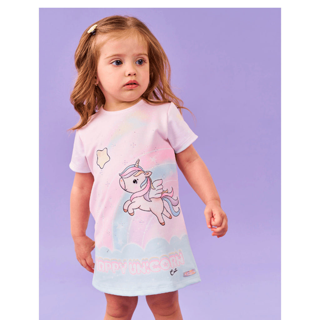 Vestido Bebê Molecotton Happy Unicorn - Cinti