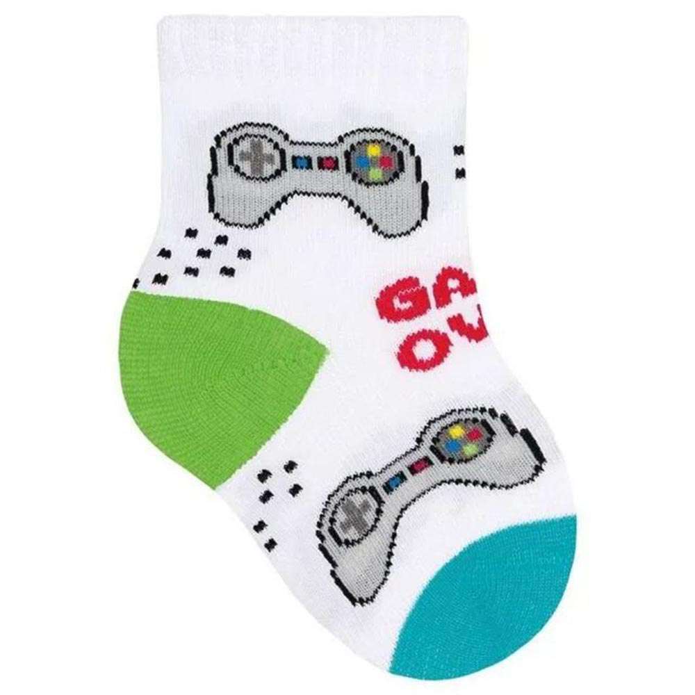 Meia Cano Médio Bebê Menino Video Game - Selene