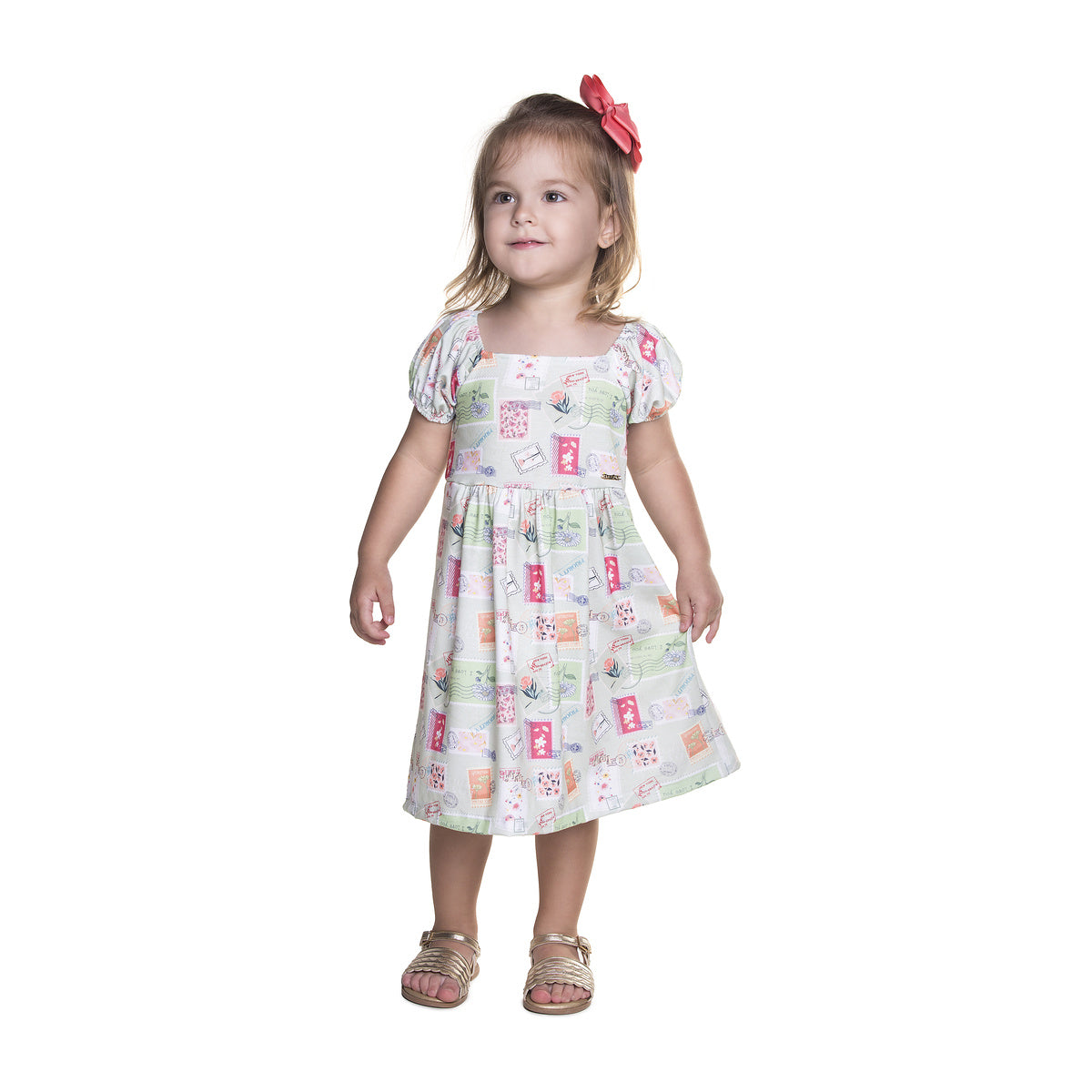 Vestido Infantil Postcard Malha Sublimada - Have Fun