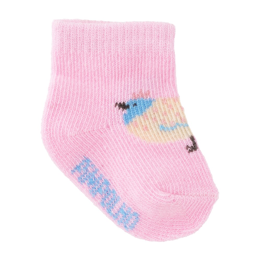 Kit 3 Pares Meia Cano Médio Bebê Menina Zero Abstrato - Pimpolho
