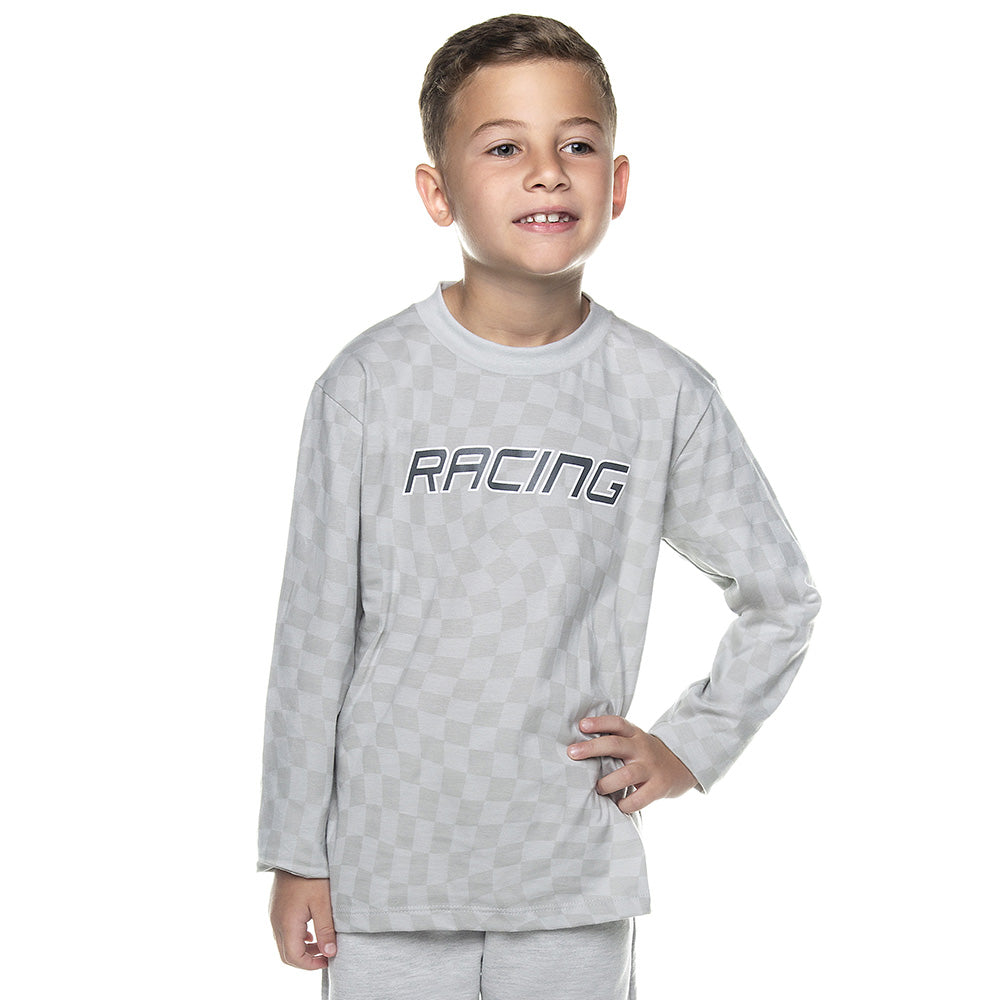 Camiseta Manga Longa Infantil Meia Malha Racing - Have Fun