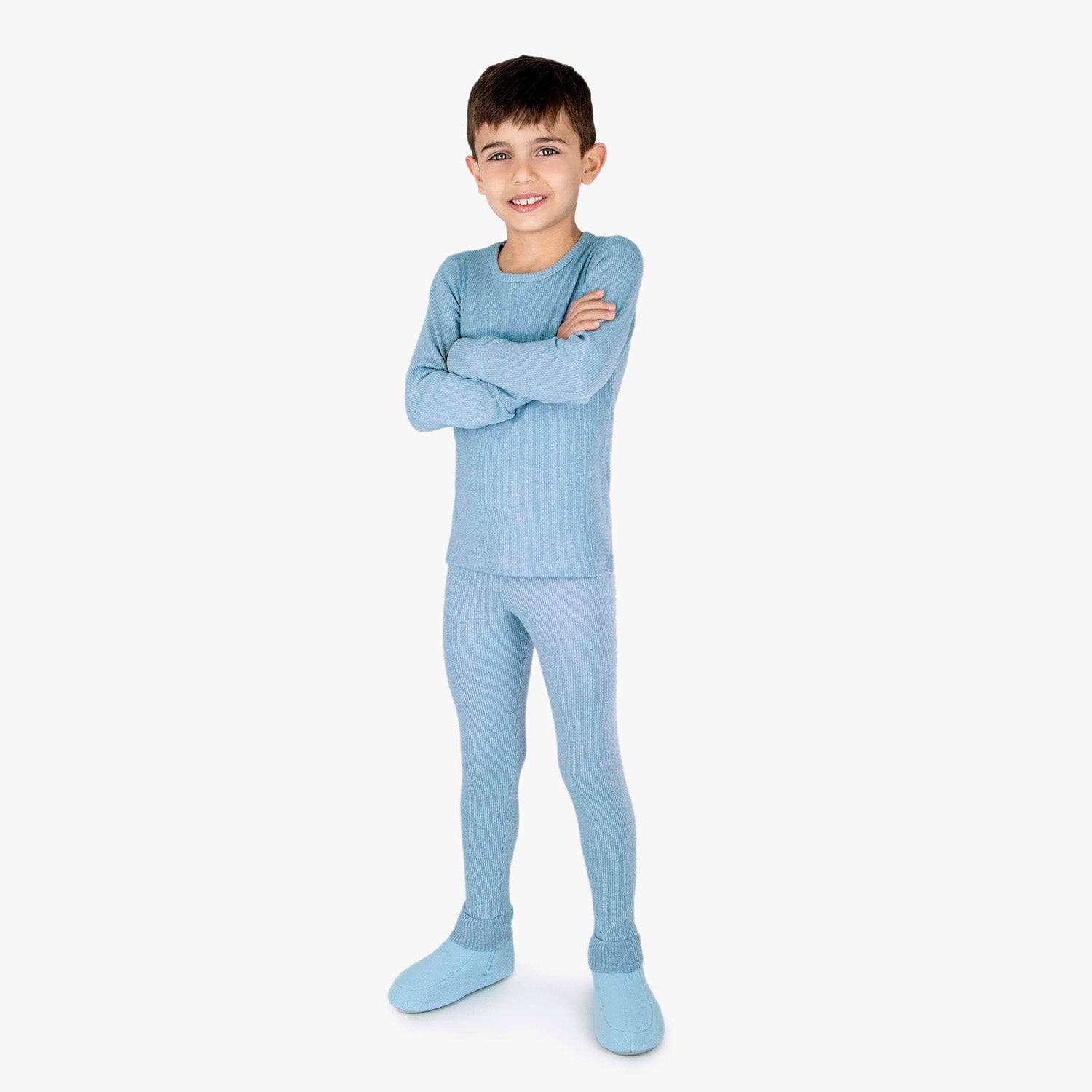 Conjunto Pijama Melange Canelado Infantil - Dedeka