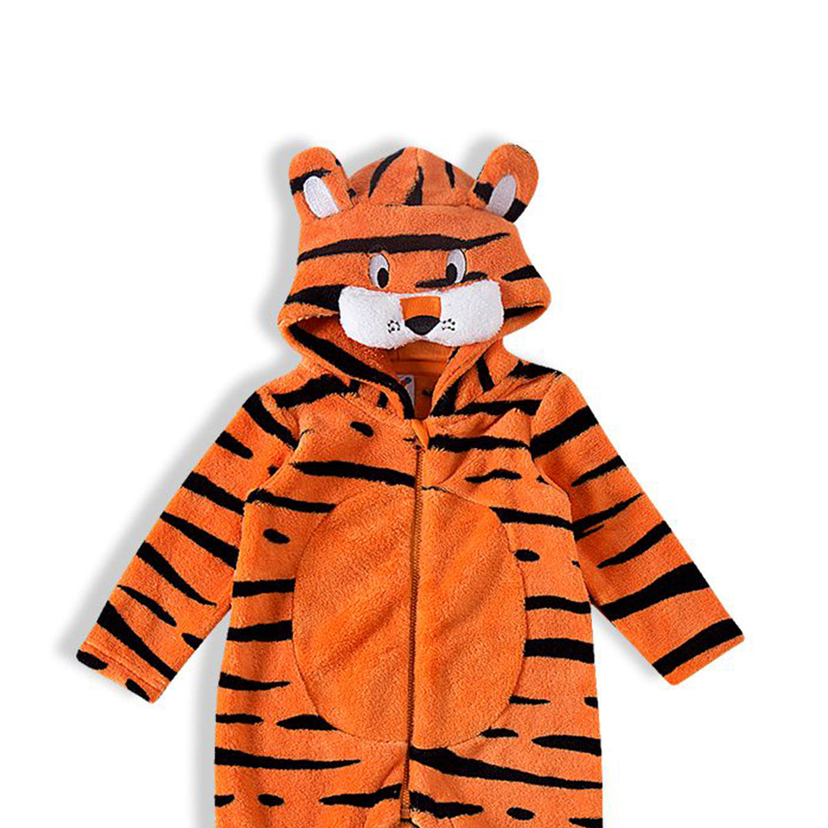 Macacão Bebê Com Capuz em Pelúcia Tigre - Tip Top
