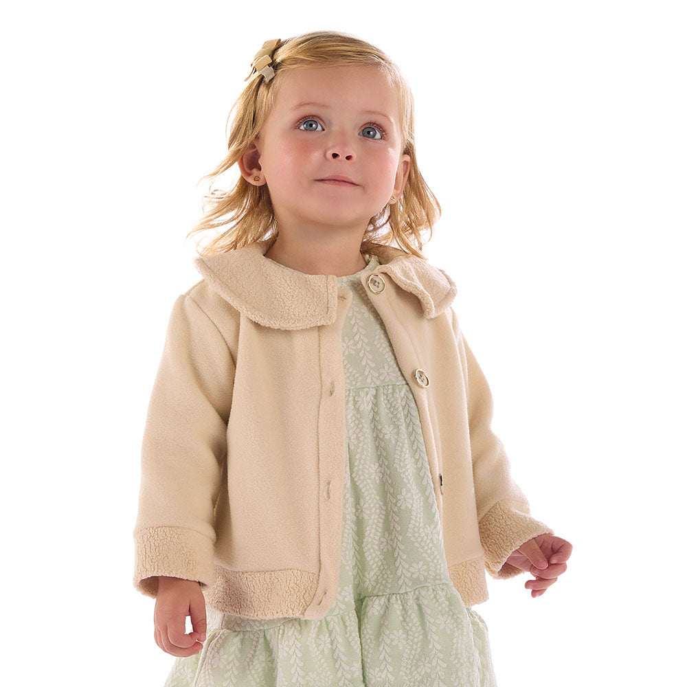 Vestido Manga Longa e Casaco Soft  Bebê - Kiki Xodó
