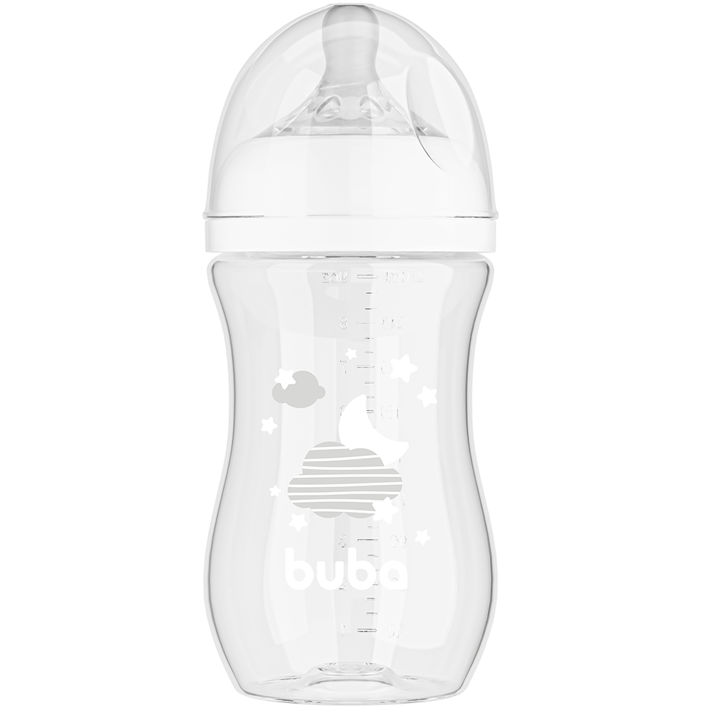 Mamadeira Easy Flow Nuvem Branca 270ml (2+ Meses) - Buba