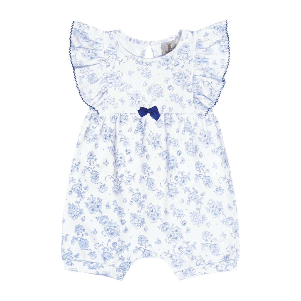 Macaquinho Bebê Menina em Suedine Flores - Kiko Baby